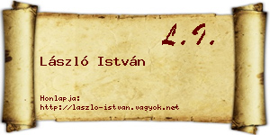 László István névjegykártya