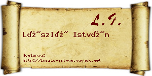 László István névjegykártya