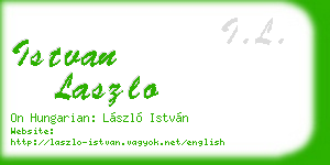 istvan laszlo business card